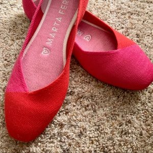 Rothy’s Marta Ferra Flats - Flame and Azalea